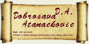 Dobrosava Atanacković vizit kartica